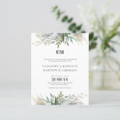 Budget Verdure Feuille Typographie Mariage Invite (Debout devant)