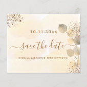 Budget verjaardag goud eucalyptus herfst save the  (Voorkant)