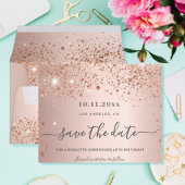 Budget verjaardag roos gold save the date card