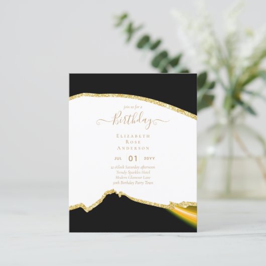 BUDGET VERJAARDAGS UITNODIGING ELKE 16 18 21ste 40 (Staand voorkant)