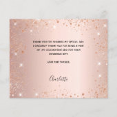 Budget verjaardagscentrum roos blush glitter foto  (Achterkant)