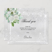 Budget verjaardagsdag zilveren foto bedankt (Voorkant / Achterkant)