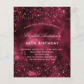 Budget verjaardagsdagsdagsdaginguitnodiging (Voorkant)