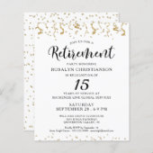 Budget Verjaardagsfeest Confetti Script Uitnodigin (Voorkant / Achterkant)