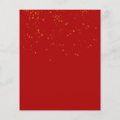 Budget verjaardagsfeest rode gouden confetti - uit (Achterkant)