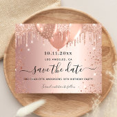 Budget verjaardagsfeest rose goud save the date