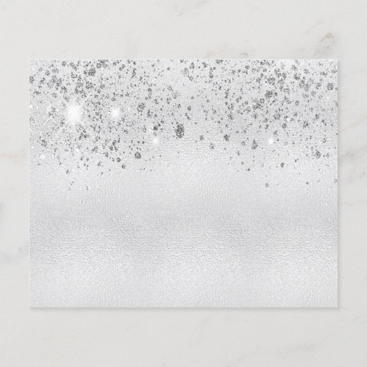 Budget verjaardagszilver glitter metal behalve dat (Achterkant)