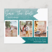 BUDGET Verloving Foto BLAUWGROEN Abstract SAVE DAT (Voorkant)