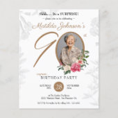 Budget Verrassing 90e Verjaardag Party Uitnodiging (Voorkant)