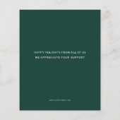 Budget Vert Blanc Moderne - Carte de vacances d'af (Dos)