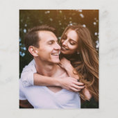 Budget Vert Feuille Script photo Mariage Invitatio (Dos)