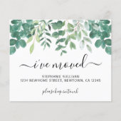 Budget vert J'ai déménagé carte Faire-part (Devant)