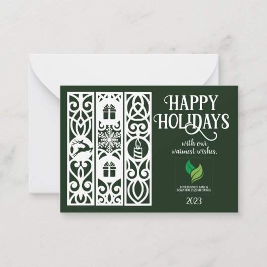 Budget Vert Moderne Minimal Carte de vacances d'en (Devant)