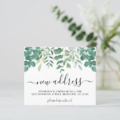 Budget vert Nous avons déménagé carte Faire-part (Debout devant)