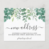 Budget vert Nous avons déménagé carte Faire-part (Devant)