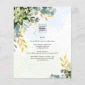 BUDGET Vert or Eucalyptus Feuille Mariage (Dos)