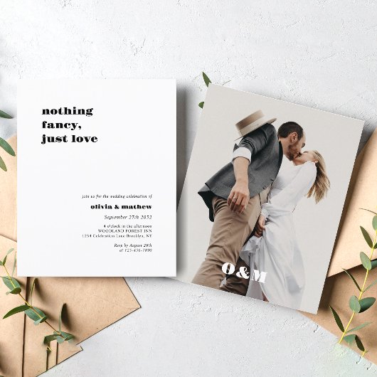 BUDGET Vet Monogram Casual Foto Bruiloft