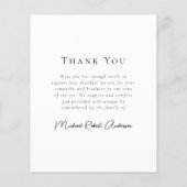 Budget Vier Foto Funeral Hartelijk dank Flyer (Achterkant)