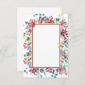 Budget vierge faire-part de mariage floral clair (Devant / Derrière)