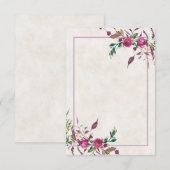 Budget vierge faire-part de mariage floral souple (Devant / Derrière)