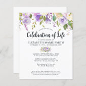 Budget Viering van het leven Paarse Bloemen Begraf (Voorkant / Achterkant)