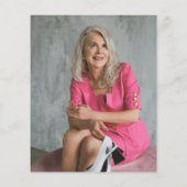 Budget Viering van het leven Paarse foto Begrafeni Flyer (Achterkant)