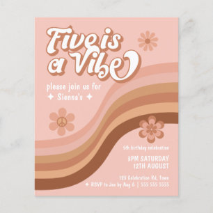 Budget Vijf is een Vibe Retro Daisy Girl Birthday