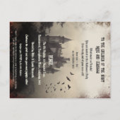 Budget Vintage Dracula Halloween Uitnodiging (Achterkant)