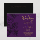 BUDGET Vintage Feuille de jardin classique invite (Devant / Derrière)