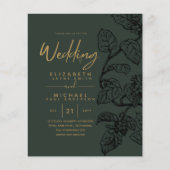 BUDGET Vintage Feuille de jardin classique invite  (Devant)