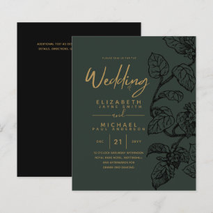 BUDGET Vintage Feuille de jardin classique invite 