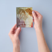 Budget vintage foto trouwfolder flyer (Hand)