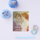 Budget vintage foto trouwfolder flyer (Enkel)