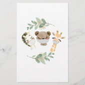 Budget Virtual Baby shower Woodland Eucalyptus (Achterkant)
