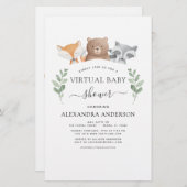 Budget Virtual Baby shower Woodland Eucalyptus (Voorkant / Achterkant)