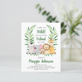 Budget Virtual Safari Baby shower Uitnodiging (Staand voorkant)