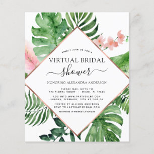 Budget virtueel bruidsfeest Tropische Palm Flyer