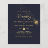 Budget Vlieger Papieren Sterrennachten Bruiloft Flyer (Voorkant)