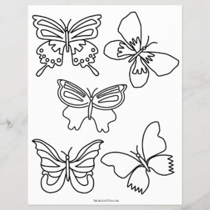 Budget Vlinders en Blooms Kleurplaat Flyer