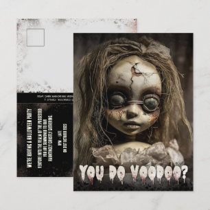 Budget Voodoo Doll Volwassen Halloween Uitnodiging Briefkaart