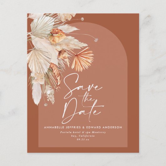 budget voor moderne bohemaanse terracotta - bruilo flyer (Voorkant)