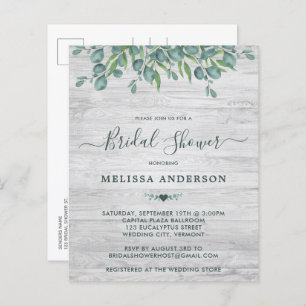 Budget Vrijgezellenfeest Eucalyptus Greenery Invit