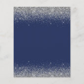 Budget Vrijgezellenfeest Glitter Silver Navy Blue Flyer (Achterkant)