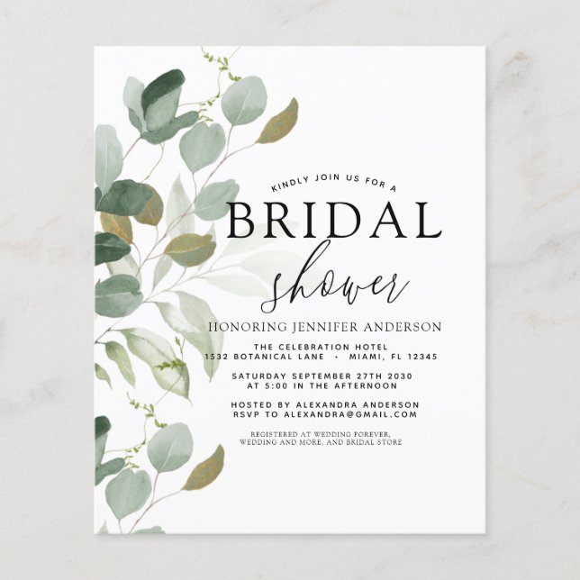 Budget Vrijgezellenfeest Greenery Eucalyptus (Voorkant)