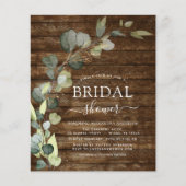 Budget Vrijgezellenfeest QR Code Rustieke uitnodig Flyer (Voorkant)