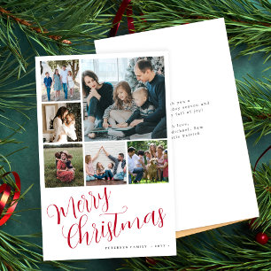 Budget Vrolijk Kerstfeest 6 foto rode typografie k