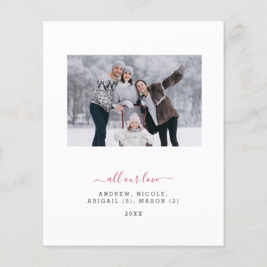 Budget Vrolijk Kerstfeest Foto Vakantie 2024 kaart (Achterkant)