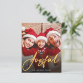Budget Vrolijke Script Kerstkaart (Staand voorkant)