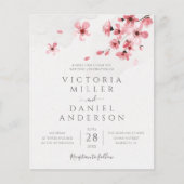 Budget Watercolor Floral Cherry Blossom Wedding (Voorkant)