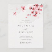 Budget Watercolor Floral Cherry Blossom Wedding (Voorkant)